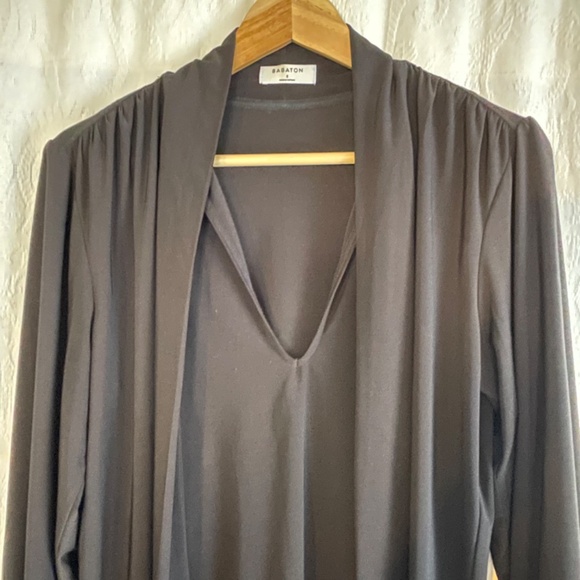 Aritzia Babaton Dressy Black Longsleeve Blouse - Picture 3 of 7